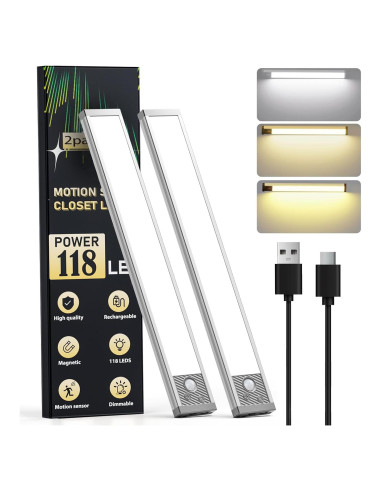 Iluminación Bajo Gabinete Latamil 34.3cm 118LED Recargable