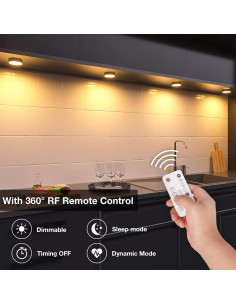 Luces LED Bajo Gabinete WOBANE 9W 700Lúmenes Control Remoto 2