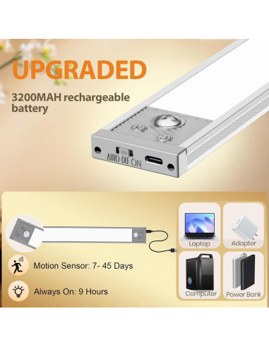 Iluminación Bajo Gabinete Latamil 34.3cm 118LED Recargable