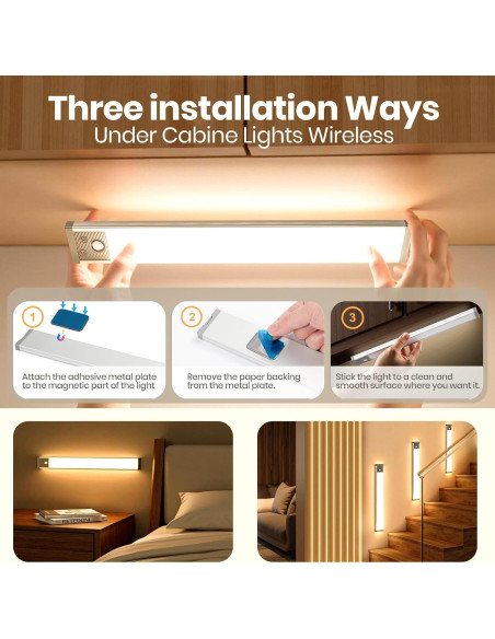 Iluminación Bajo Gabinete Latamil 34.3cm 118LED Recargable