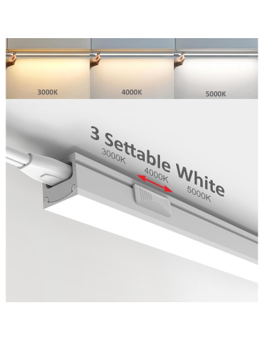 Iluminación Bajo Gabinete LED Leetdud 16 Pulgadas 3CCT Blanco