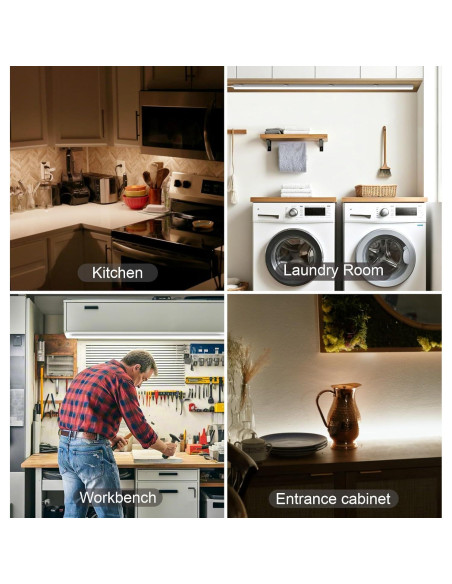 Iluminación Bajo Gabinete LED Leetdud 16 Pulgadas 3CCT Blanco