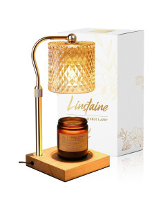 Lámpara Calentadora de Velas Linstaine Ámbar con Temporizador