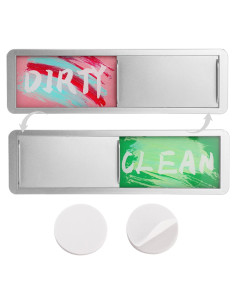 Imán de Lavavajillas Limpio Sucio KIKISML Plata 17.7x5.2cm
