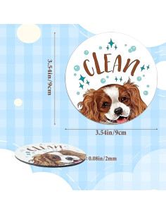 Imán Limpio Sucio para Lavavajillas IVICOO 9x9cm Patrón Cachorro 2