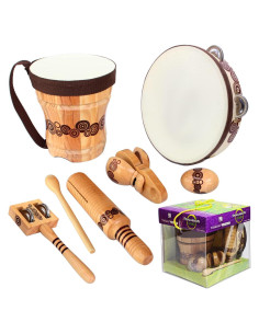Juego de Instrumentos Musicales de Madera Tianxiu para Niños