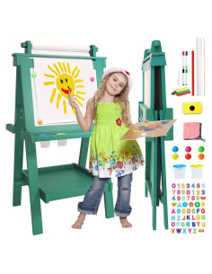Caballete Deluxe Plegable JUZBOT para Niños Verde 60x53.5cm
