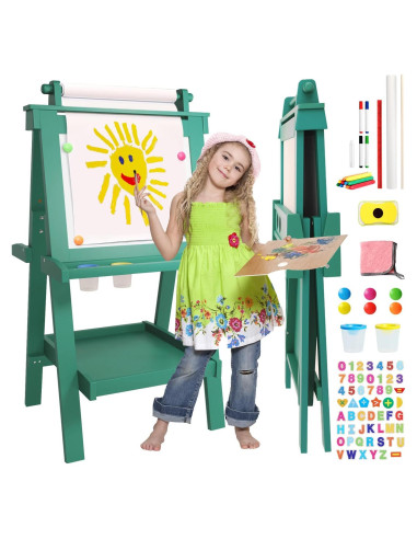 Caballete Deluxe Plegable JUZBOT para Niños Verde 60x53.5cm