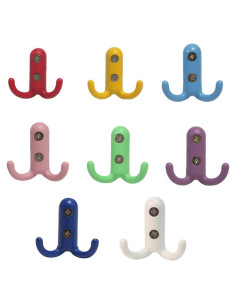 Gancho de abrigo para niños ImyHok 8 Pack Colorido Metal