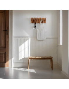 Perchero de pared YaochuForest con 9 ganchos retráctiles 40 cm 2