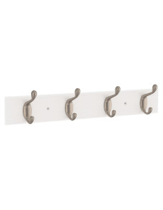 Perchero de Pared Curvo Franklin Brass Blanco 40.64 cm 4 Ganchos