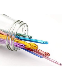 Juego de Ganchos de Crochet HSYMQ 14 Piezas Aluminio 2-10mm 2