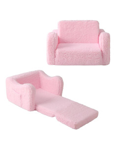 Sofá Convertible para Niños MAMAJOVE Rosa 60x43cm
