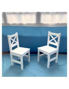 Conjunto de 2 Sillas de Madera Sólida PETIT BATEAU para Niños