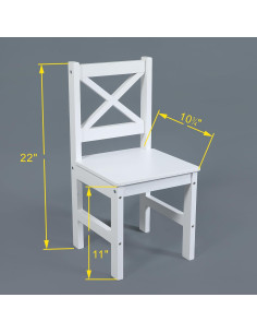 Conjunto de 2 Sillas de Madera Sólida PETIT BATEAU para Niños 2