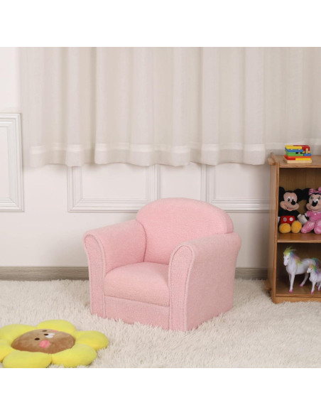 Sofá Infantil AFBKSS&BB Rosa, Madera, 50x39x44cm, Reposabrazos
