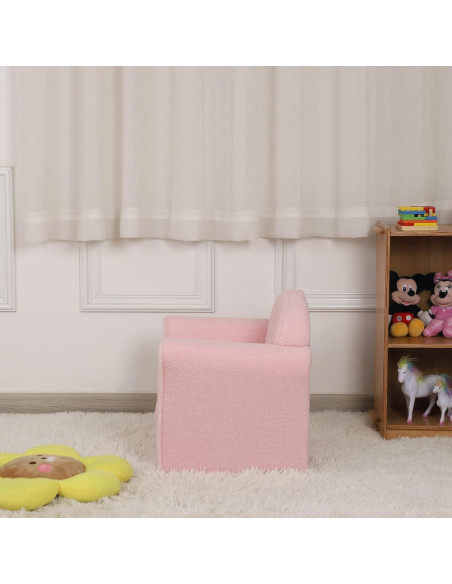 Sofá Infantil AFBKSS&BB Rosa, Madera, 50x39x44cm, Reposabrazos