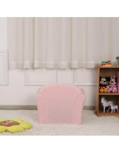 Sofá Infantil AFBKSS&BB Rosa, Madera, 50x39x44cm, Reposabrazos