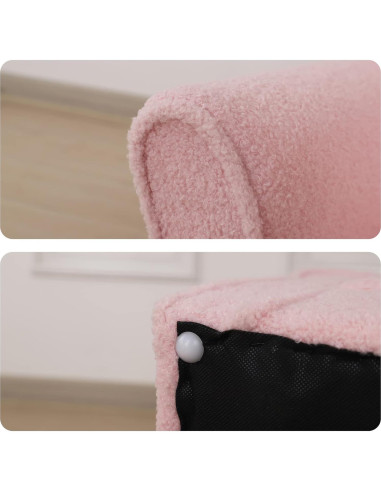 Sofá Infantil AFBKSS&BB Rosa, Madera, 50x39x44cm, Reposabrazos