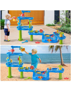 Mesa de Agua Sensorial para Niños MSKOLER 142x32x76 cm 2