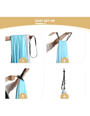 Hamaca Sensorial Doble Capa Bathonly Azul Cielo 1.35 kg