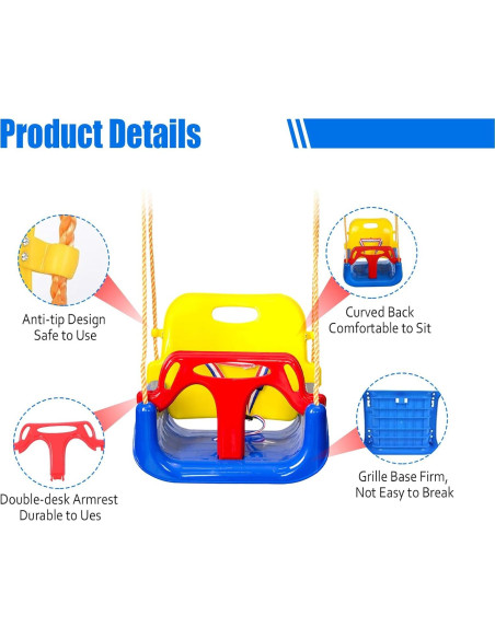 Columpio 3 en 1 IFOYO Marino Ajustable para Niños