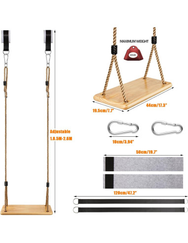 Columpio de Madera SimpleArt 43.9x19.6cm para Niños