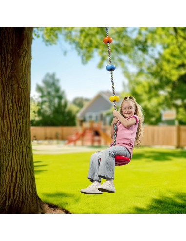 Columpio de Árbol Jungle Gym Kingdom con Asiento Disco y Cuerda