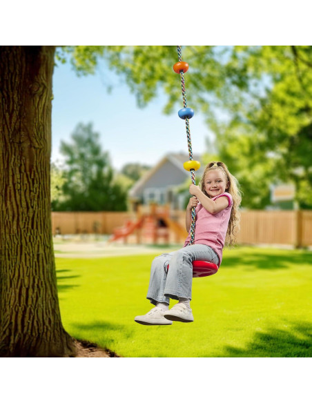 Columpio de Árbol Jungle Gym Kingdom con Asiento Disco y Cuerda