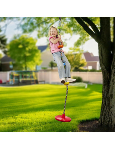Columpio de Árbol Jungle Gym Kingdom con Asiento Disco y Cuerda