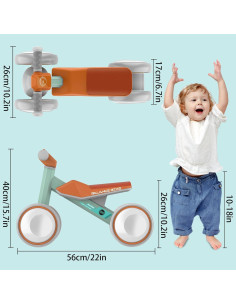 Bicicleta de Equilibrio para Bebés ESPRAY Verde 12-24 Meses 2
