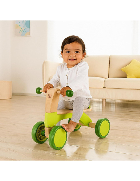 Bicicleta de empuje de madera Hape E0101 verde para niños