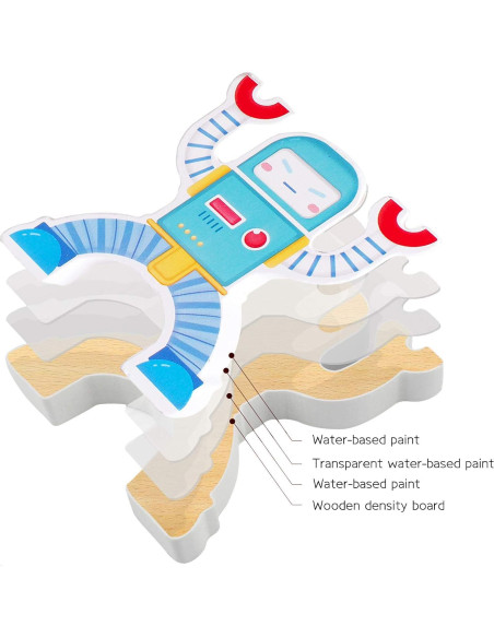 Juego de Rompecabezas Apilable de Madera Yunhe 0.59 kg