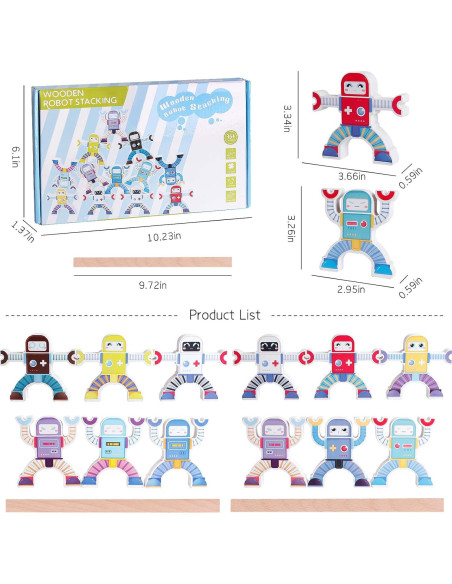 Juego de Rompecabezas Apilable de Madera Yunhe 0.59 kg