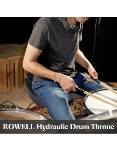 Trono Hidráulico ROWELL Ajustable 3D Negro 7.06 kg 2