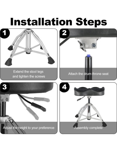 Trono Hidráulico ROWELL Ajustable 3D Negro 7.06 kg