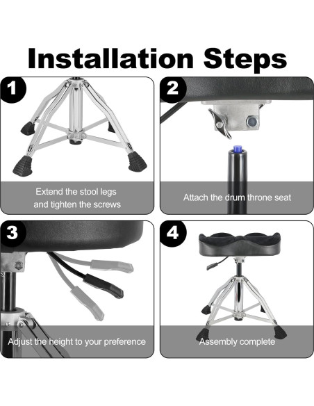 Trono Hidráulico ROWELL Ajustable 3D Negro 7.06 kg