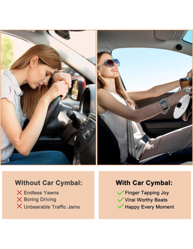 Cymbal de Coche Plata CCAV-S - Mini Instrumento de Percusión