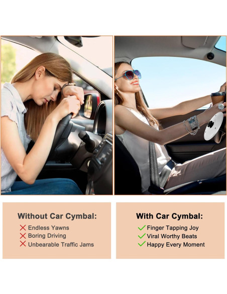 Cymbal de Coche Plata CCAV-S - Mini Instrumento de Percusión