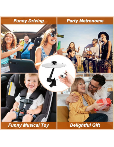 Cymbal de Coche Plata CCAV-S - Mini Instrumento de Percusión