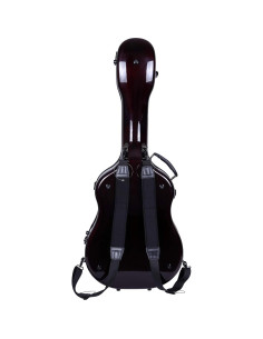 Estuche para guitarra Dreadnought Crossrock CRF6030DRD - Fibra de carbono, Rojo 2