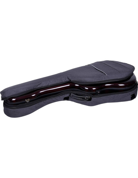 Estuche para guitarra Dreadnought Crossrock CRF6030DRD - Fibra de carbono, Rojo