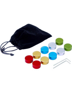 Tapa de Pedal de Efectos Guitarra 10 PZS Aluminio Colores 2