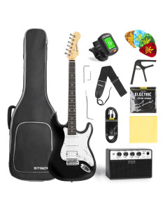Kit Guitarra Eléctrica STRICH HSS 39" Completo con Amplificador