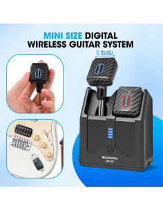Sistema de guitarra inalámbrico mini 5.8GHz con estuche carga 2