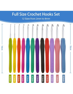 Conjunto de Ganchos de Crochet RealPlus 44 Piezas Ergonómicos 2