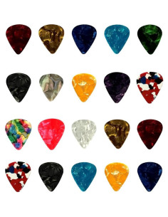 Paquete de 20 Púas de Guitarra Celluloide 0.46mm a 0.96mm 2