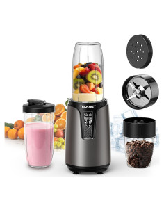 Licuadora Personal TECKNET 1000W con 2 Tazas 500ml y 150ml