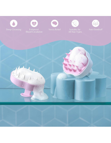 Cepillo de Masaje para Cuero Cabelludo Bristyn Beauty - Magenta