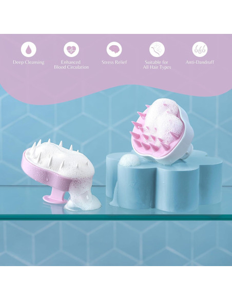 Cepillo de Masaje para Cuero Cabelludo Bristyn Beauty - Magenta